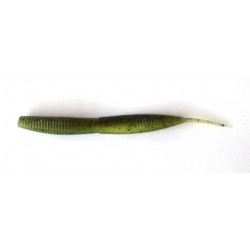 Приманка силіконова для риболовлі, Taipan Rain Worm, 3,8 дюйма, 8шт/уп, колір №13 Green pumpkin сhartrease neon